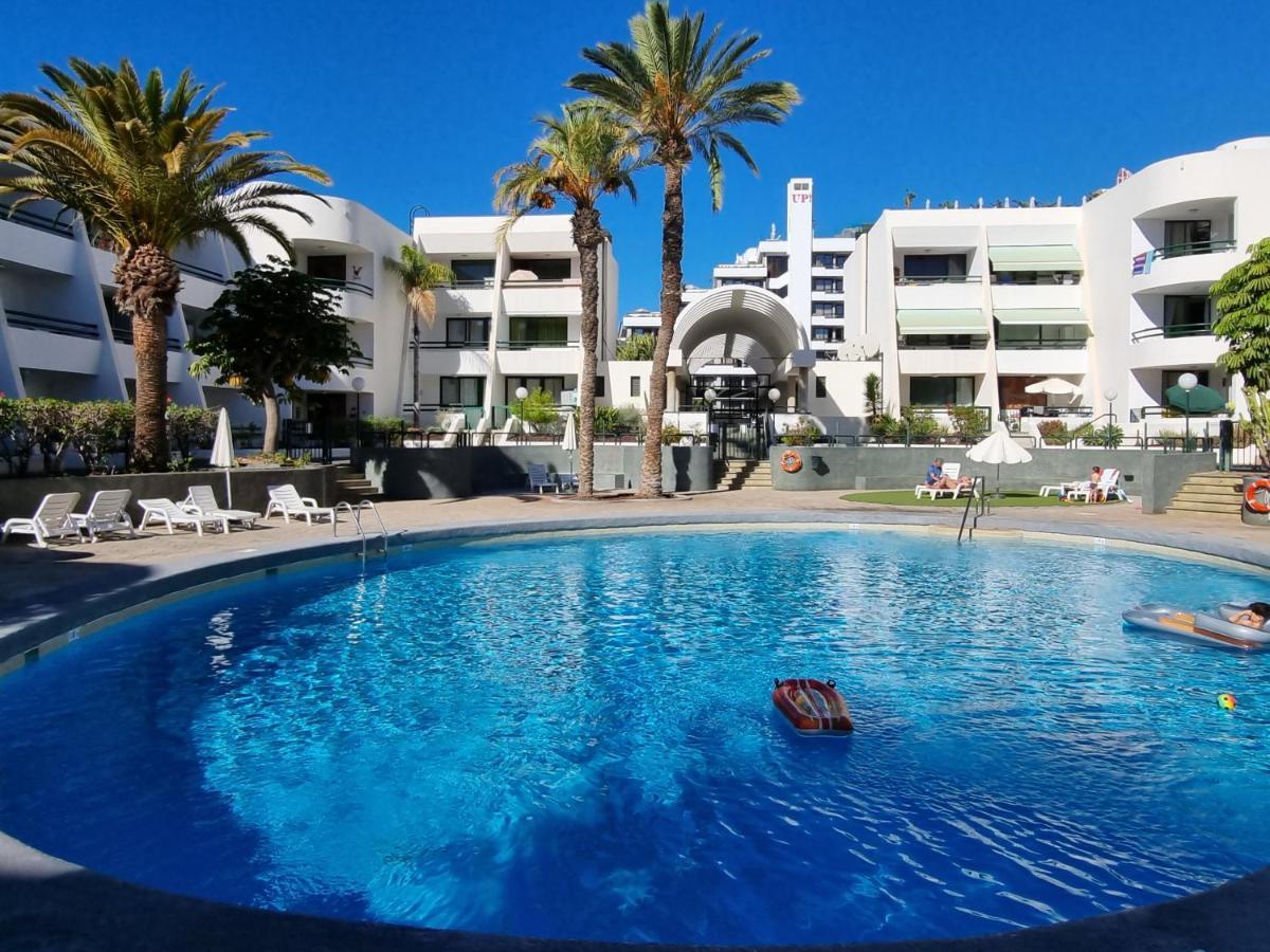 Apartment Casa Palmera Only 150 Meters To The Beach, Heated Pool, Wifi, Sat-Tv, Balcony With Poolview Arona  Exterior foto